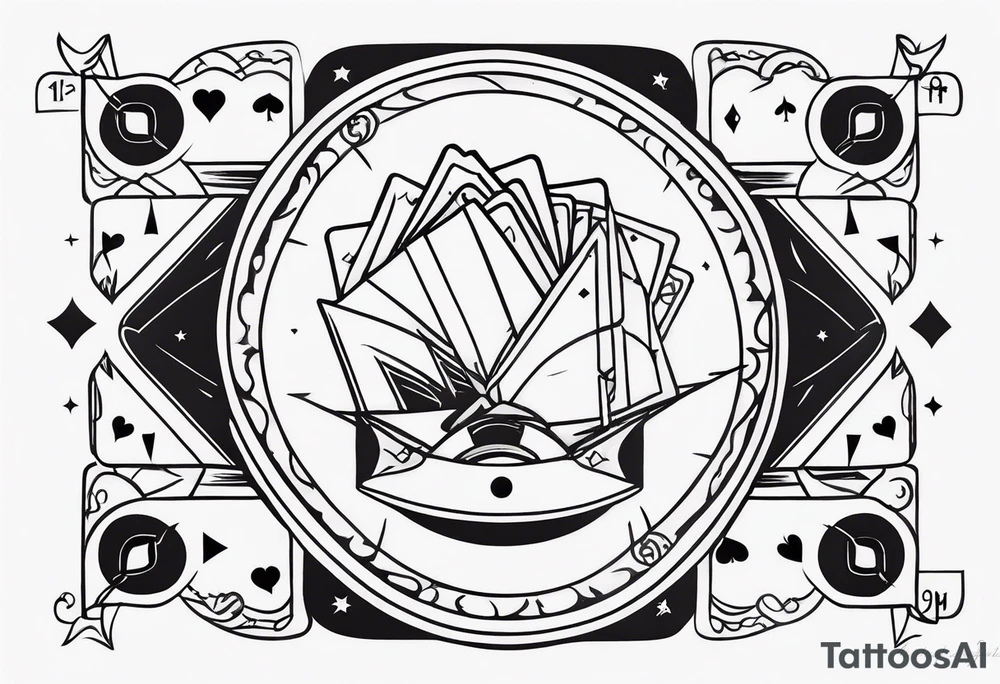 Vinyl with cards inside tattoo idea
