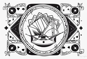Vinyl with cards inside tattoo idea