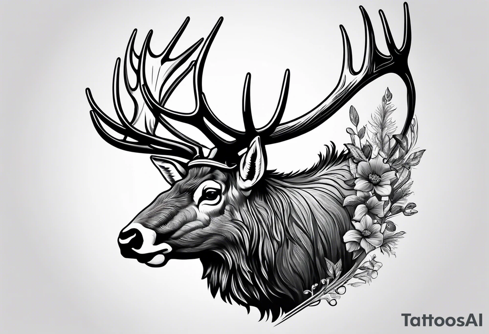 Elk Bugling tattoo idea