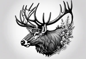 Elk Bugling tattoo idea