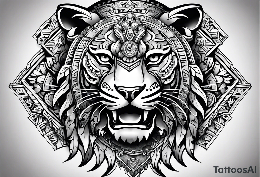 aztec jaguar warrior tattoo idea