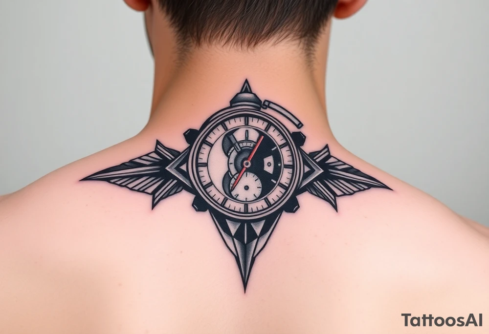 Moto avec un compteur de vitesse tattoo idea