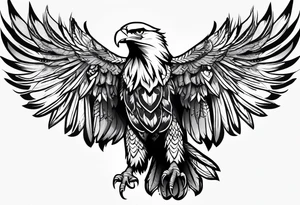 eagle full body fly tattoo idea