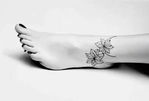 feminine ankle bracelet tattoo idea