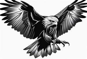 Black kite. Soft. Small. Child like. Environmental elements tattoo idea