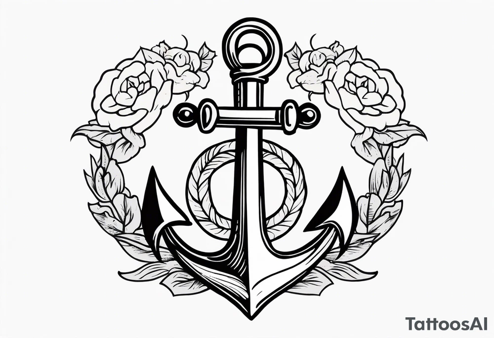 anchor old school vintage tattoo idea