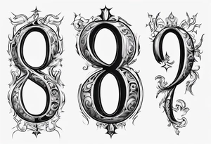 number 9 upside down and right side up connected. 9:16 aspect ratio. tattoo idea