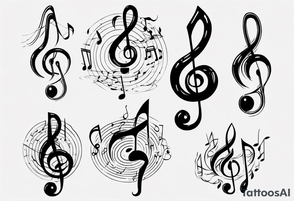 musical note tattoo idea