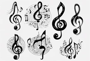 musical note tattoo idea