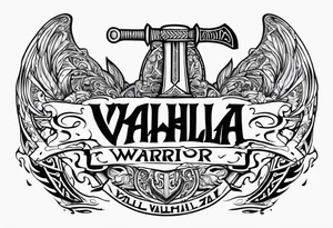 Valhalla  warrior soldier  Sword axe tattoo idea