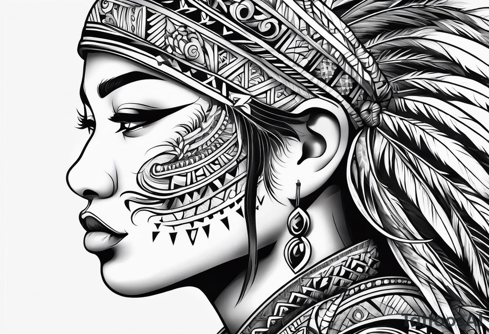 upper arm filipino tribal tattoo idea