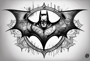 New batman symbol, grunge, sketchy tattoo idea