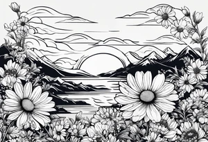 Chamomile simple tattoo idea