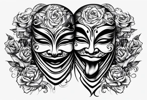 Tattoo Drama two Mask laugh and cry tattoo idea