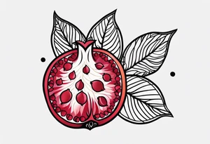 strength, small, nuanced, pomegranate, elegant, armenian, sun, long tattoo idea