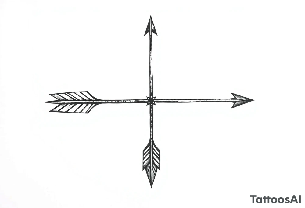 one  arrow that come down tattoo idea