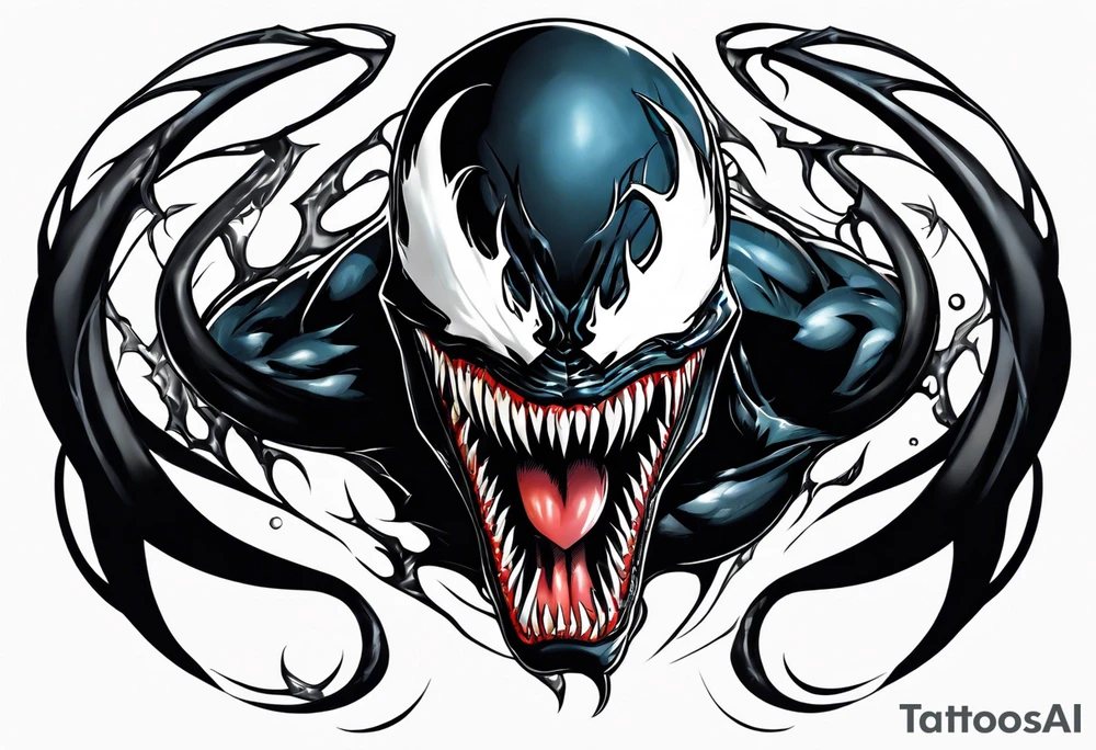 venom symbiote tattoo idea