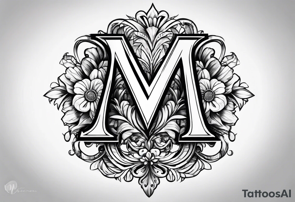 intelligence with the letter m tattoo idea