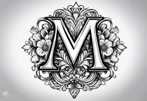 intelligence with the letter m tattoo idea