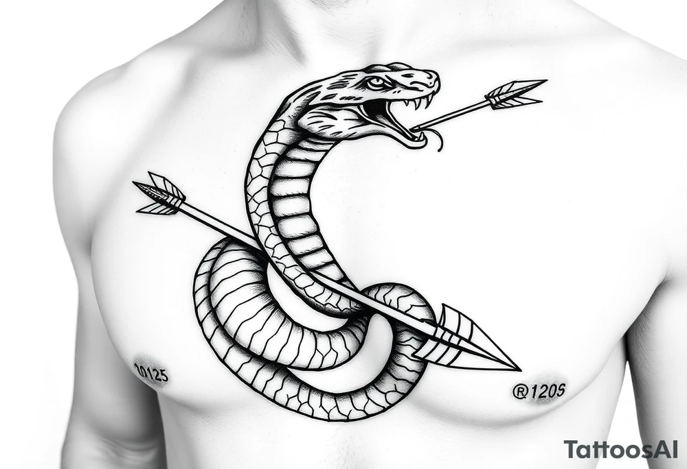 snake with arrow 
, tattoo idea