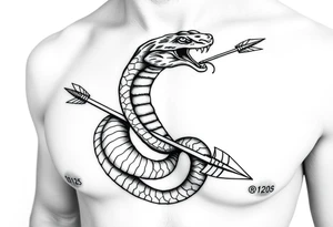 snake with arrow 
, tattoo idea