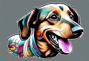 dachshund teeth tattoo idea