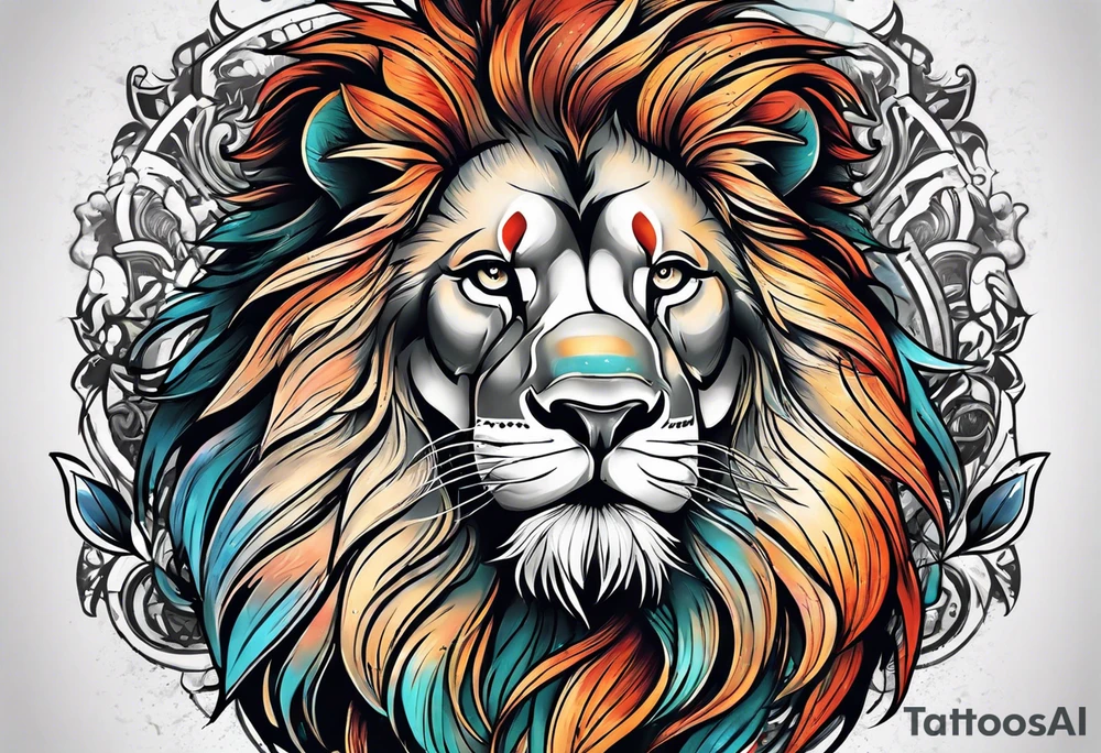 german lion tattoo idea
