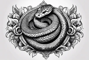 A snake with a dagger tattoo idea