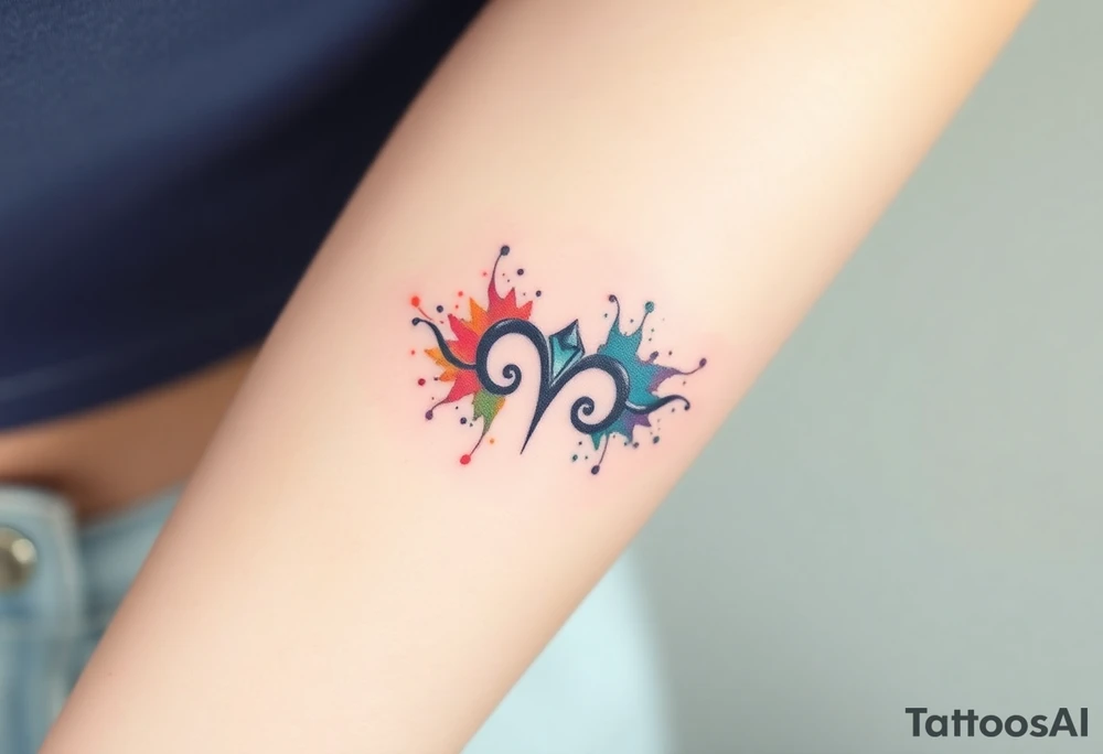 ambigram
Color splash tattoo idea