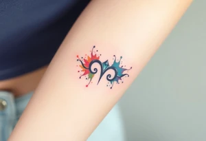 ambigram
Color splash tattoo idea