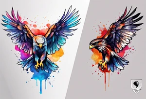 Small cute hawk girly tattoo idea