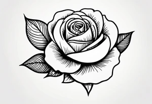 traditional rose tattoo idea