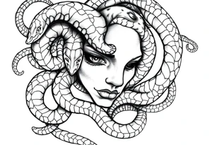 Medusa snakes tattoo idea