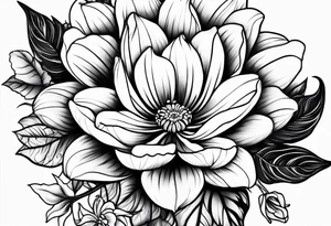 june and december birthday flower tattoo idea