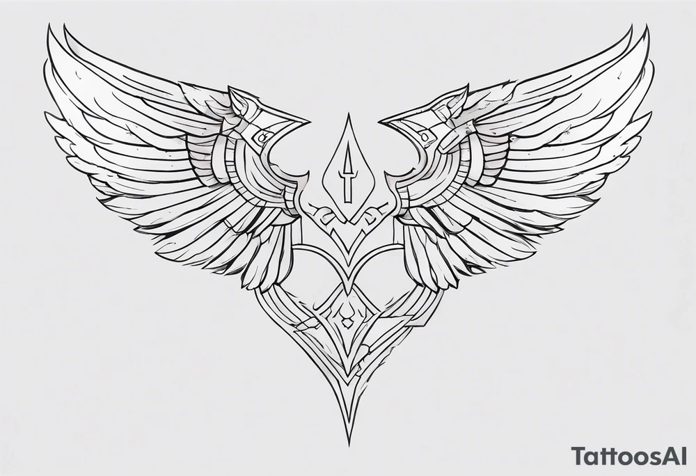 Valkyrie wings tattoo idea