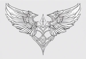 Valkyrie wings tattoo idea