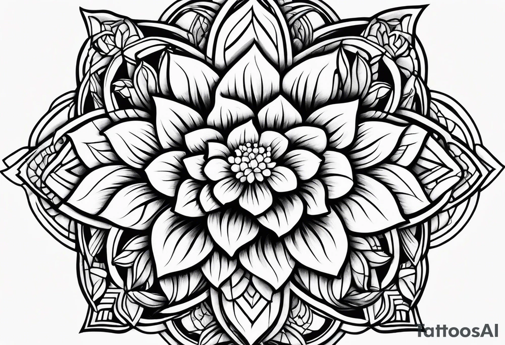 Puerto Rican flower tattoo idea