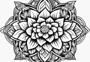 Puerto Rican flower tattoo idea