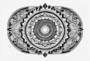 small round tattoo with open in the middle tattoo idea