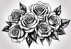 Dead roses stack sleeve tattoo idea