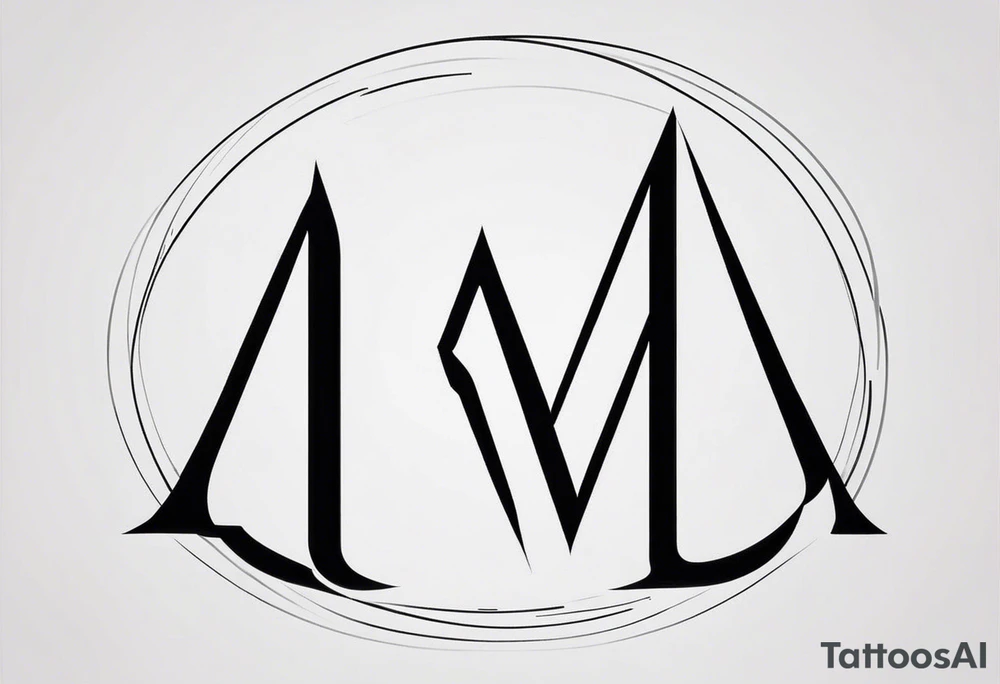 letter delta inside a circle, subtle, girly, simplistic tattoo idea