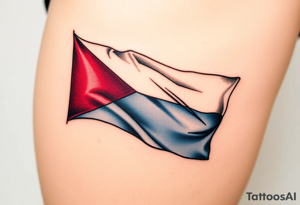 A waving Czech flag tattoo idea