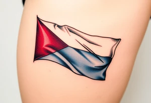 A waving Czech flag tattoo idea