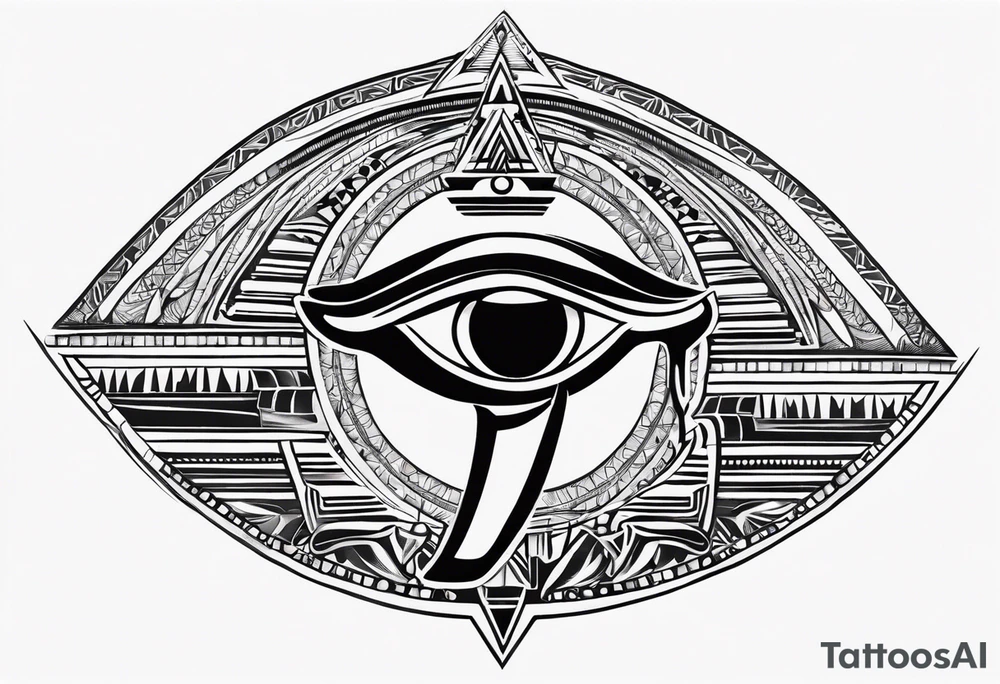 Anubis egyptian eye of horus back tattoo tattoo idea