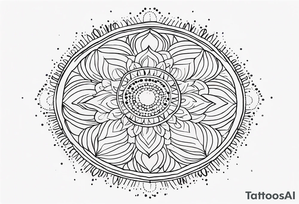 simple sunshine mandala made of black dots with circles tattoo idea simple sunshine mandala made of black dots with circles tattoo idea