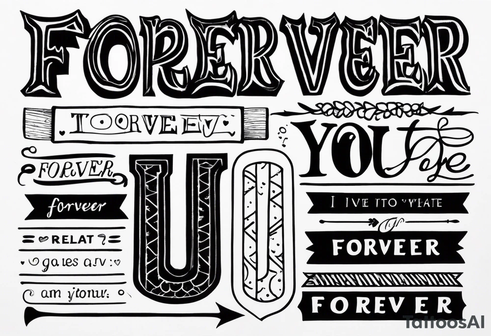 I’m going to love you forever, forearm tattoo idea