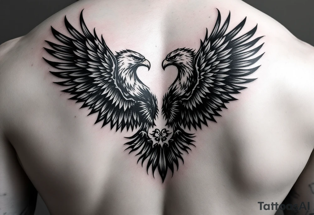2 headed eagle with a tattoo idea