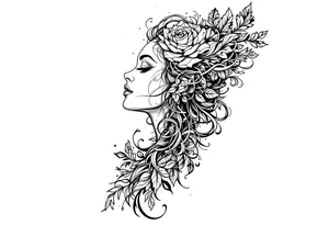 Reincarnation,beautiful girl long fore arm tattoo idea