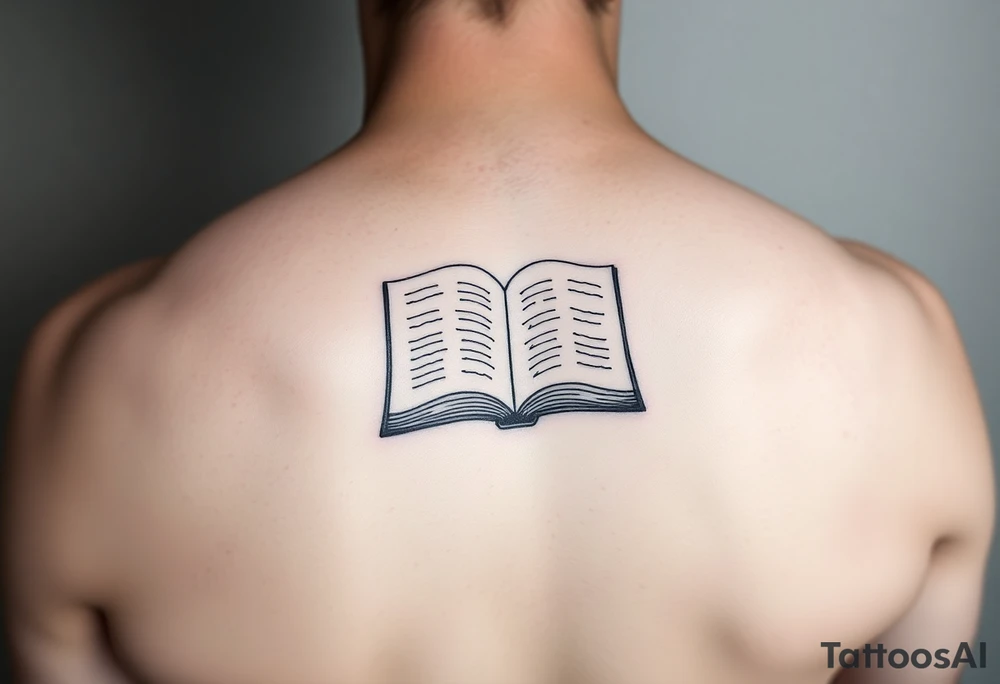 An open book tattoo idea
