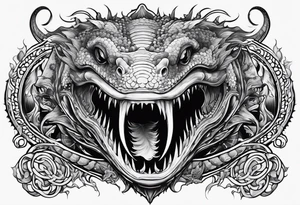 Menacing leviathan tattoo idea